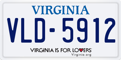 VA license plate VLD5912