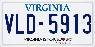 VA license plate VLD5913