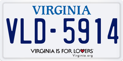 VA license plate VLD5914