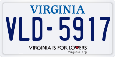 VA license plate VLD5917
