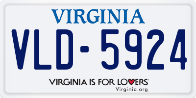 VA license plate VLD5924