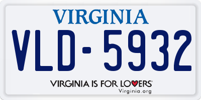 VA license plate VLD5932