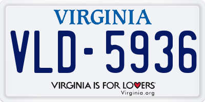 VA license plate VLD5936