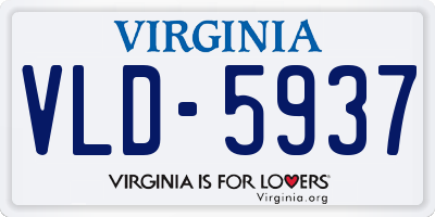 VA license plate VLD5937