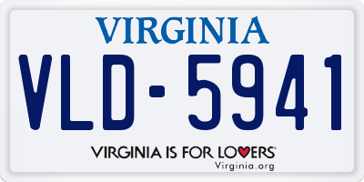 VA license plate VLD5941