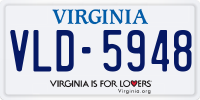 VA license plate VLD5948