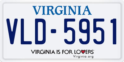 VA license plate VLD5951