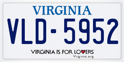 VA license plate VLD5952