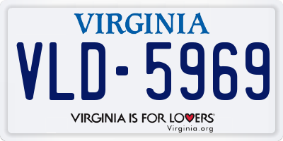 VA license plate VLD5969