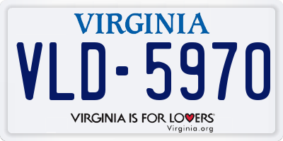 VA license plate VLD5970