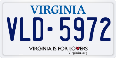 VA license plate VLD5972
