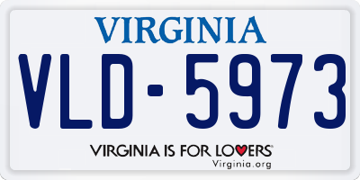 VA license plate VLD5973