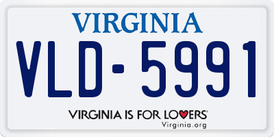 VA license plate VLD5991