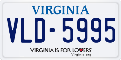VA license plate VLD5995