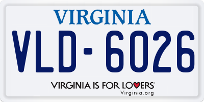 VA license plate VLD6026
