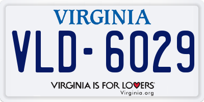 VA license plate VLD6029