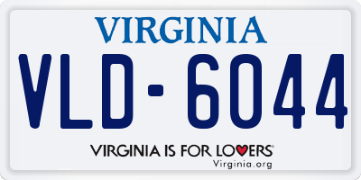 VA license plate VLD6044