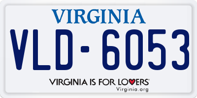 VA license plate VLD6053