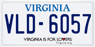 VA license plate VLD6057