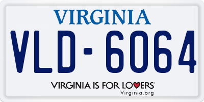 VA license plate VLD6064