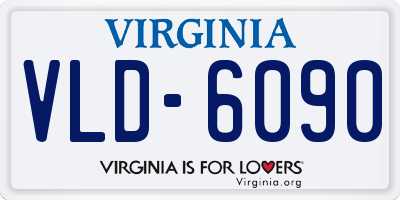 VA license plate VLD6090