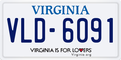 VA license plate VLD6091