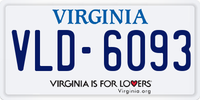 VA license plate VLD6093