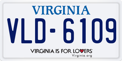 VA license plate VLD6109