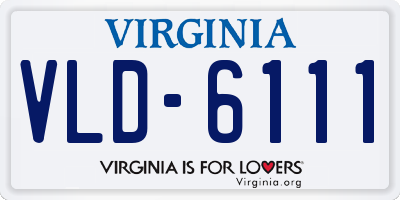 VA license plate VLD6111