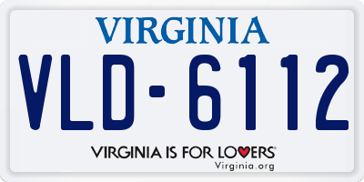 VA license plate VLD6112