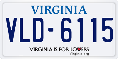 VA license plate VLD6115