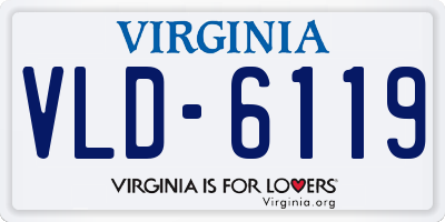 VA license plate VLD6119