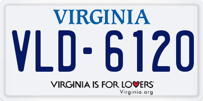 VA license plate VLD6120