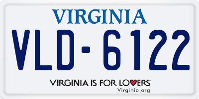 VA license plate VLD6122