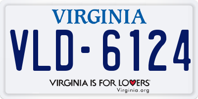 VA license plate VLD6124