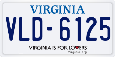 VA license plate VLD6125