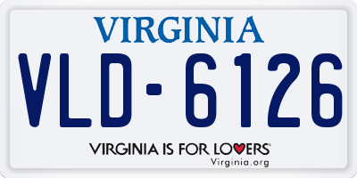 VA license plate VLD6126