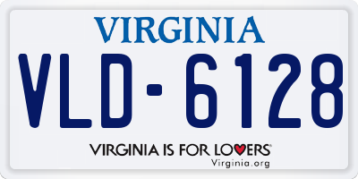 VA license plate VLD6128