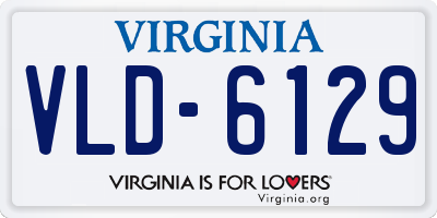VA license plate VLD6129