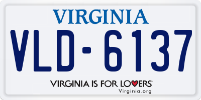 VA license plate VLD6137