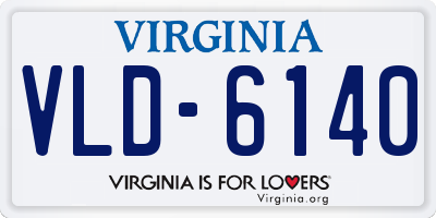VA license plate VLD6140