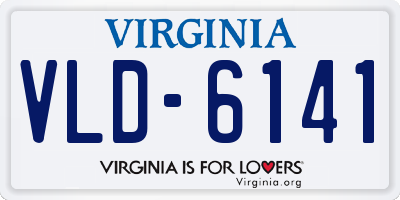 VA license plate VLD6141