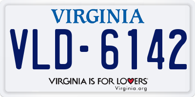 VA license plate VLD6142