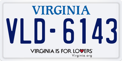 VA license plate VLD6143