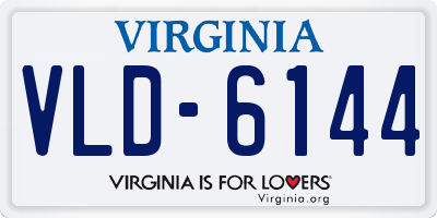 VA license plate VLD6144