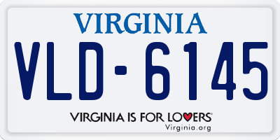 VA license plate VLD6145