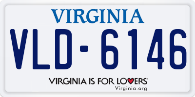 VA license plate VLD6146