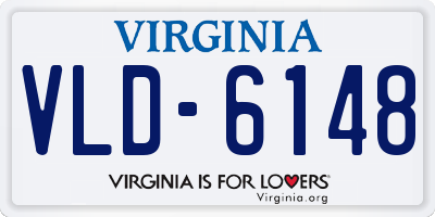 VA license plate VLD6148