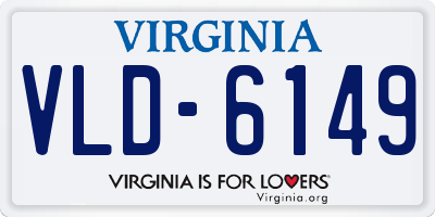 VA license plate VLD6149
