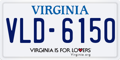 VA license plate VLD6150